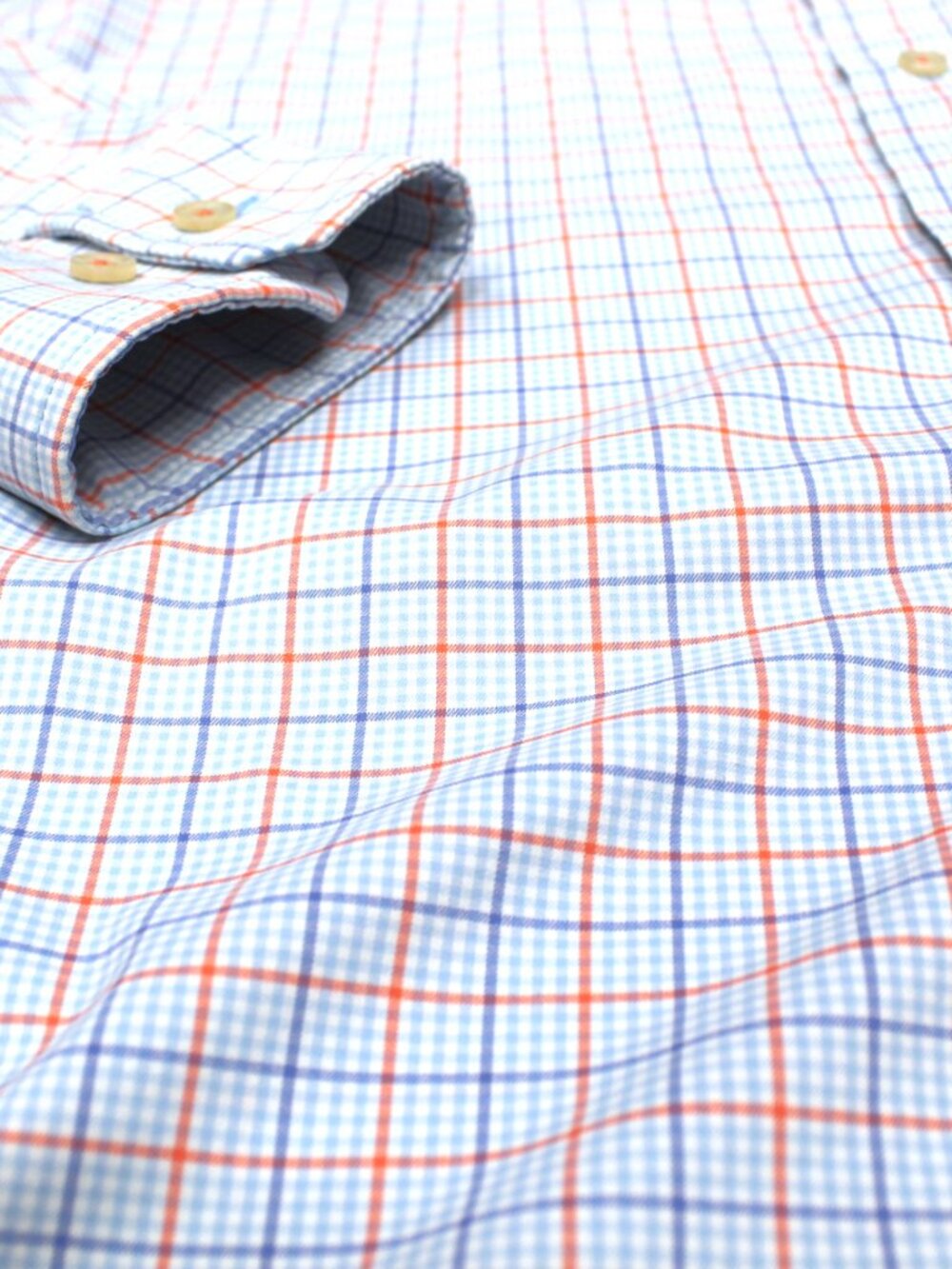 SOUTHERN TIDE REGULAR FIT FIT NYLON/SPANDEX SHIRT BLUE, ORANGE & WHITE MEDIUM, M - Picture 3 of 4